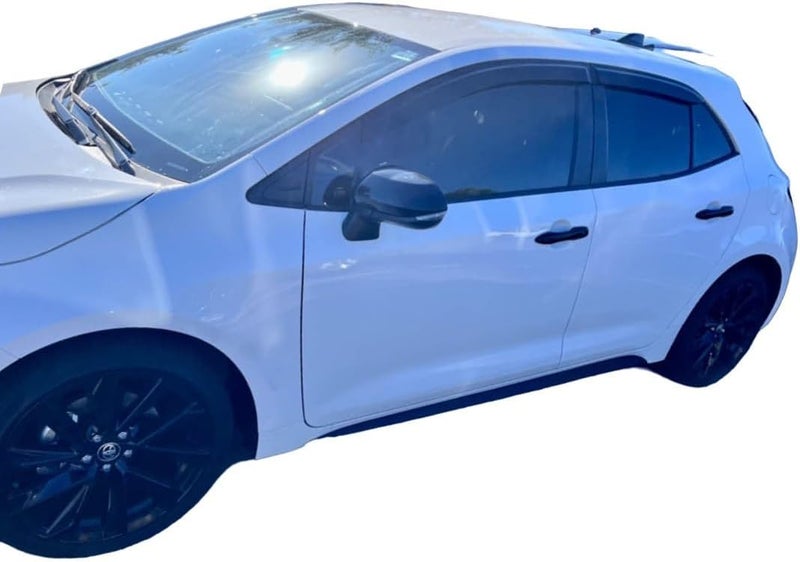 Optimal Co 2019-2026 Tape-on Rain Guards for Toyota Corolla Hatchback Side Window Deflector Visors SE Nightshade XSE Durable Tinted Vent Shade 2020 2021 2022 2023 2024 2025 - Image 3